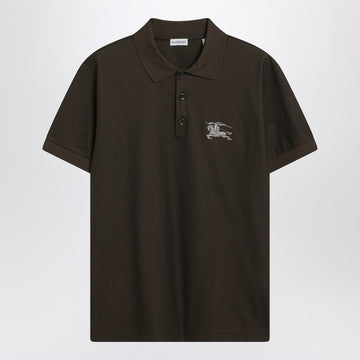 Burberry Dark green cotton polo shirt with EKD