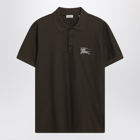 Burberry Dark green cotton polo shirt with EKD
