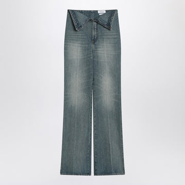 Alexander McQueen Flared jeans with turn-ups at the waist