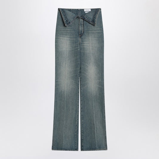 Alexander McQueen Flared jeans with turn-ups at the waist