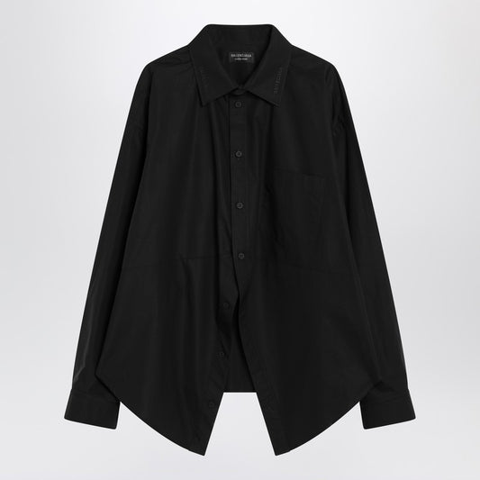 Balenciaga Asymmetrical black cotton shirt