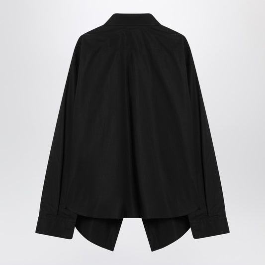 Balenciaga Asymmetrical black cotton shirt