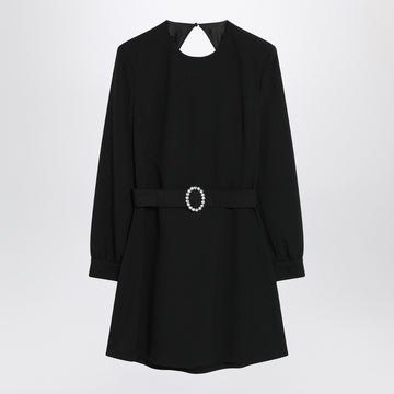 Saint Laurent Black mini dress with belt