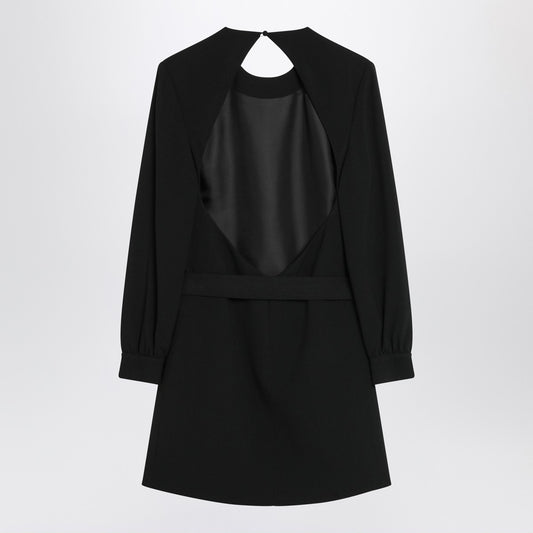 Saint Laurent Black mini dress with belt