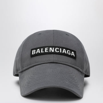Balenciaga Grey cotton Patch baseball cap