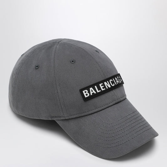 Balenciaga Grey cotton Patch baseball cap