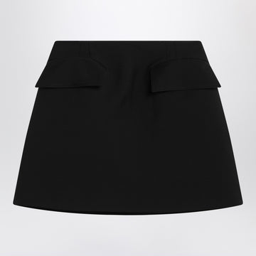 Alexander McQueen Black wool mini skirt