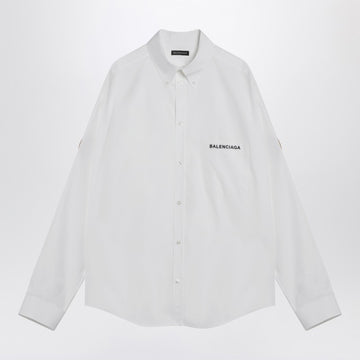 Balenciaga White Uniform Merch button-down shirt
