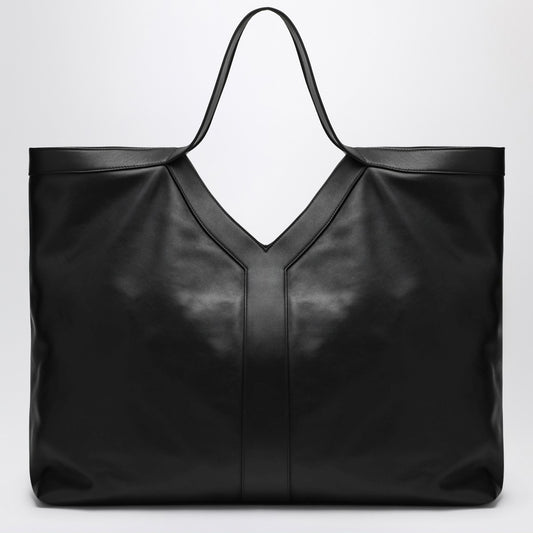 Saint Laurent Maxi Y tote bag black pebbled leather