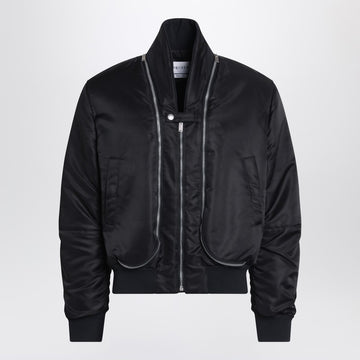 Alexander McQueen Black nylon zip bomber