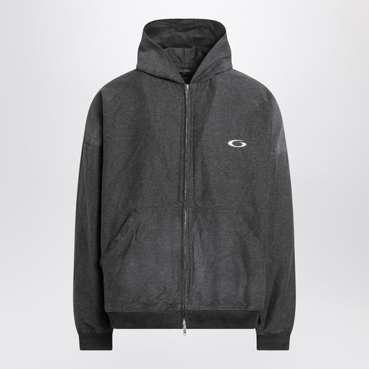 Balenciaga Trompe L''Oeil anthracite mélange cotton sweatshirt