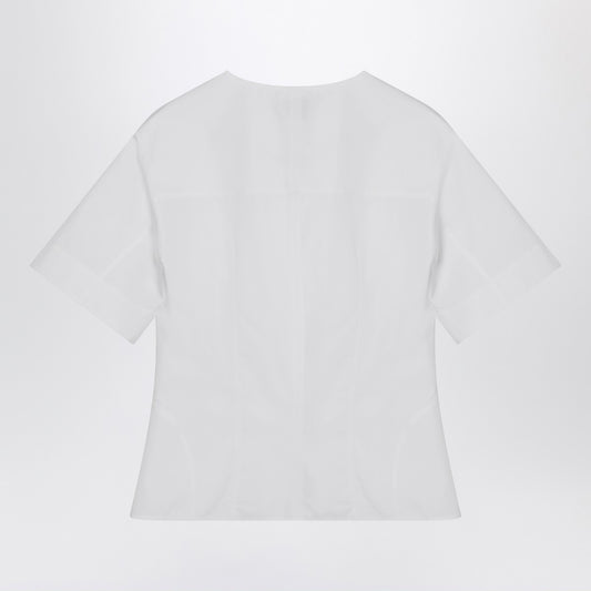 Alexander McQueen White corset shirt in poplin