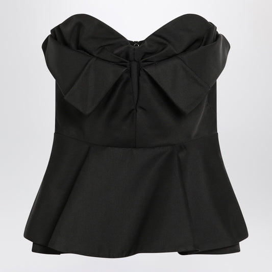 Alexander McQueen Black corset top in silk blend