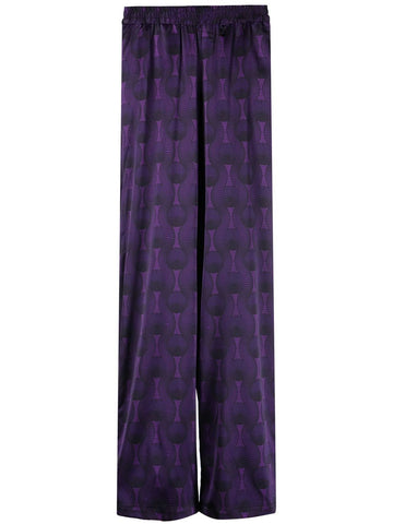 Ozwald Boateng Elastic waist printed silk trousers