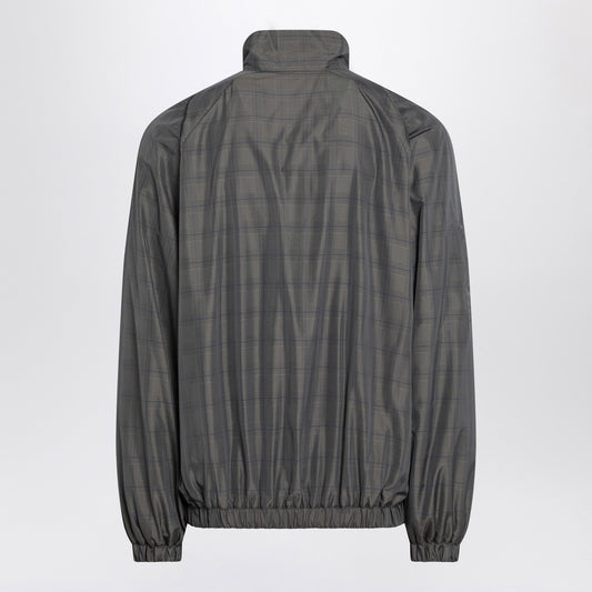 Balenciaga Grey/blue nylon zip-up jacket