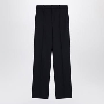 Saint Laurent High-waisted blue wool pants