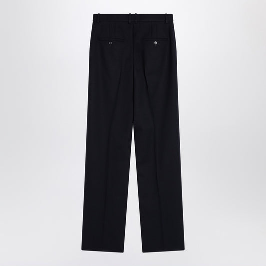 Saint Laurent High-waisted blue wool pants