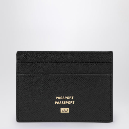 Balenciaga Black leather passport holder