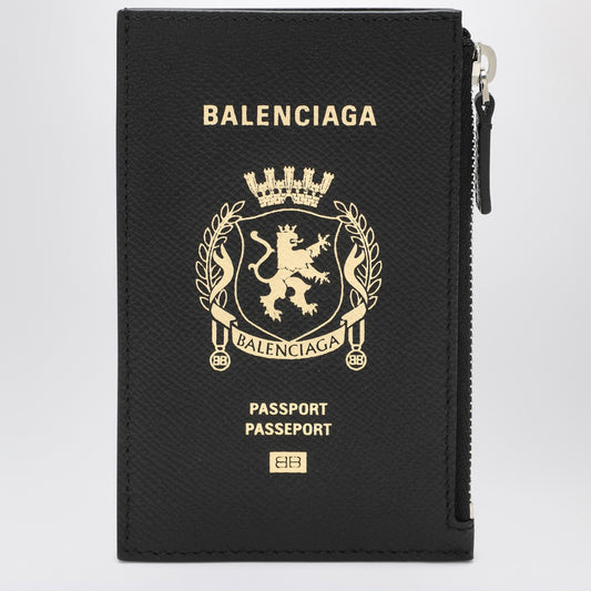 Balenciaga Black leather passport holder and wallet
