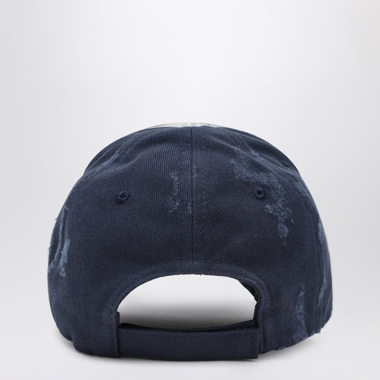 Balenciaga White/blue baseball cap with signatures