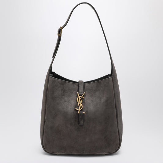 Saint Laurent Small Le 5 À 7 grey suede bag