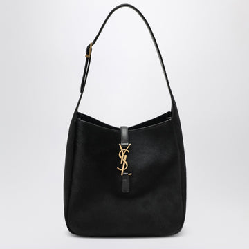 Saint Laurent Black Le 5 À 7 shoulder bag in pony-effect leather