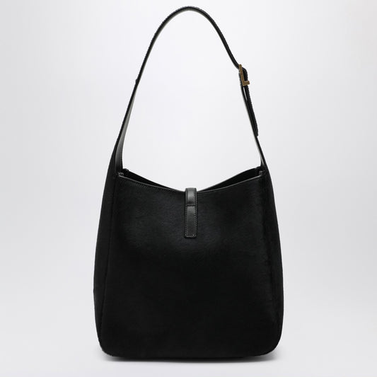 Saint Laurent Black Le 5 À 7 shoulder bag in pony-effect leather