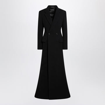Balenciaga Long black wool-blend coat
