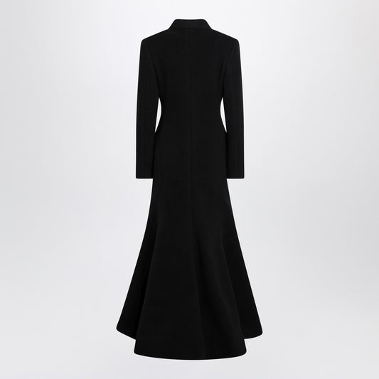 Balenciaga Long black wool-blend coat