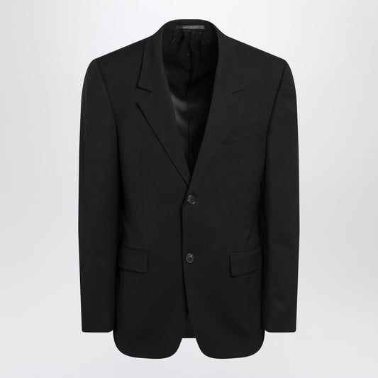 Balenciaga Single-breasted black wool jacket