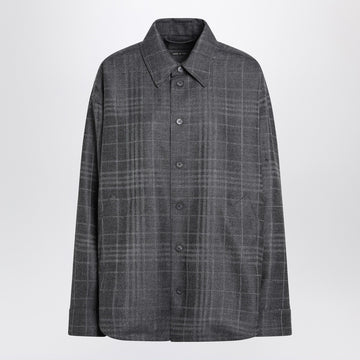 Balenciaga Grey wool tartan shirt jacket