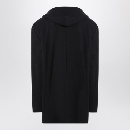 Balenciaga Navy blue coat with hood