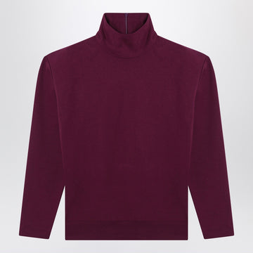 Saint Laurent Boxy purple cotton sweater