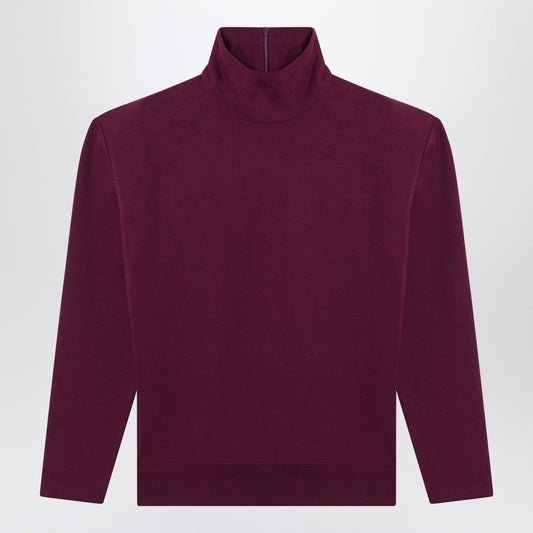 Saint Laurent Boxy purple cotton sweater