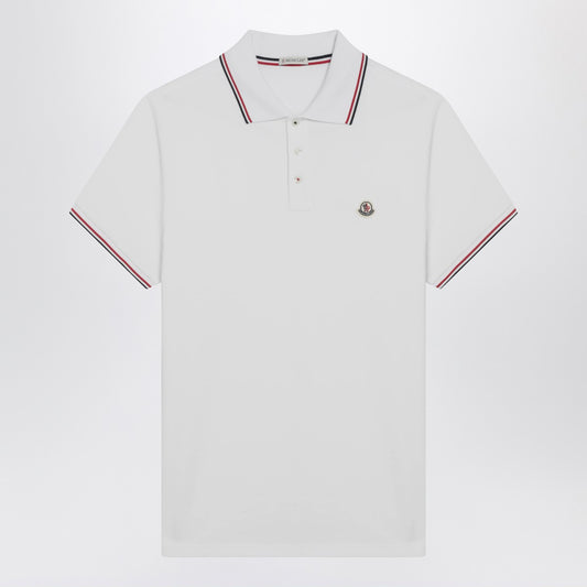 Moncler White short-sleeve polo shirt