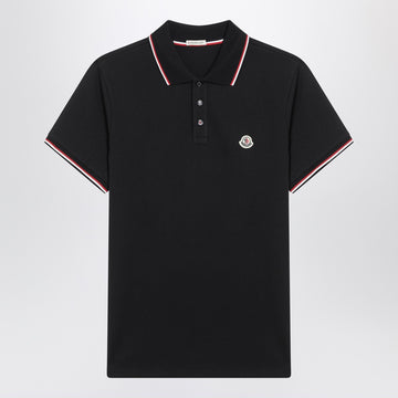 Moncler Blue short-sleeve polo shirt