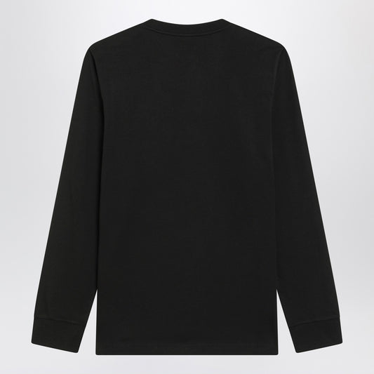 Moncler Black long-sleeve T-shirt with logo patch
