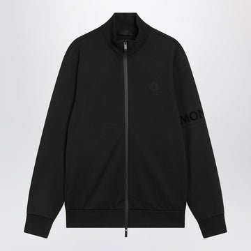 Moncler Black cotton zip hoodie