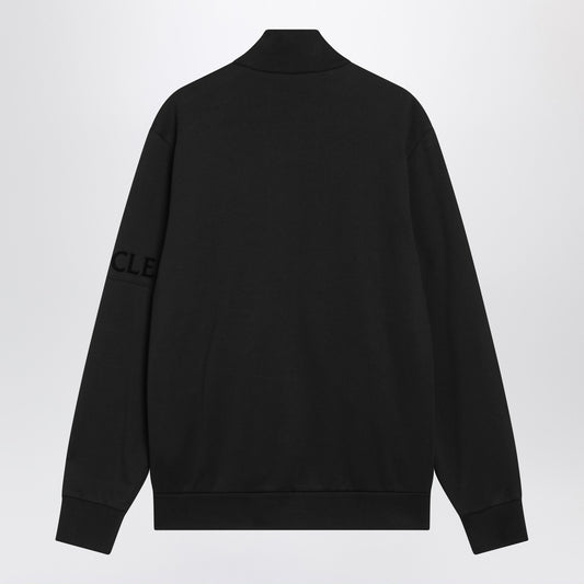 Moncler Black cotton zip hoodie
