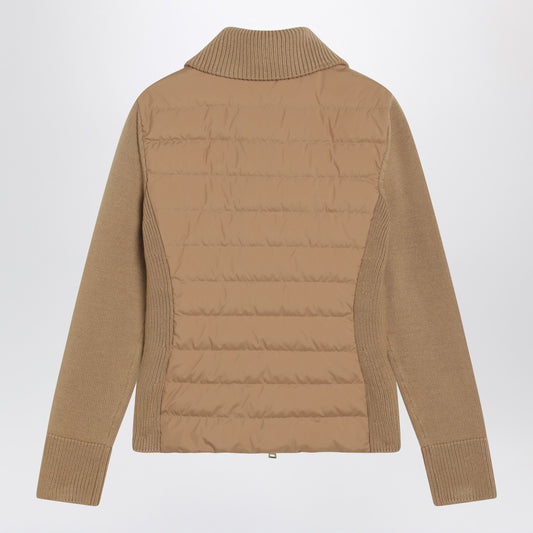 Moncler Beige padded wool cardigan
