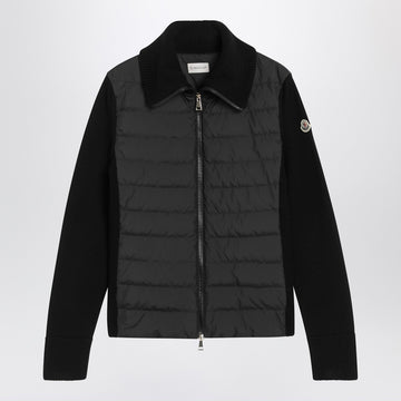 Moncler Black padded wool cardigan