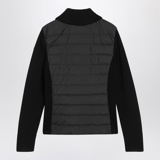 Moncler Black padded wool cardigan