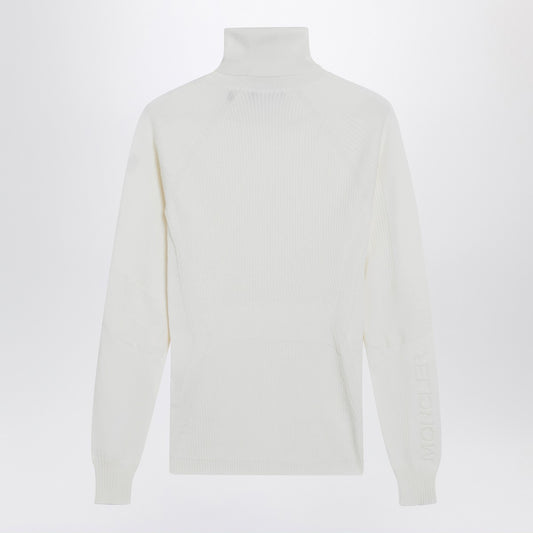 Moncler Grenoble White wool-blend turtleneck sweater
