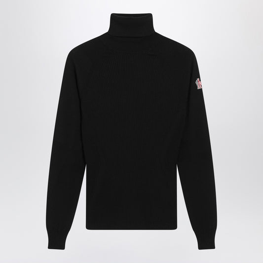 Moncler Grenoble Black wool-blend turtleneck sweater