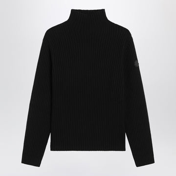 Moncler Black wool and cashmere turtleneck sweater