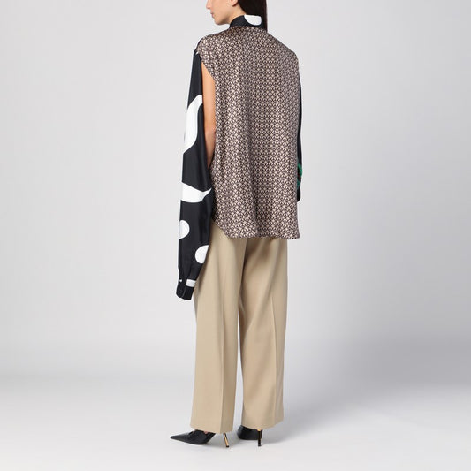 Moschino Silk patchwork shirt