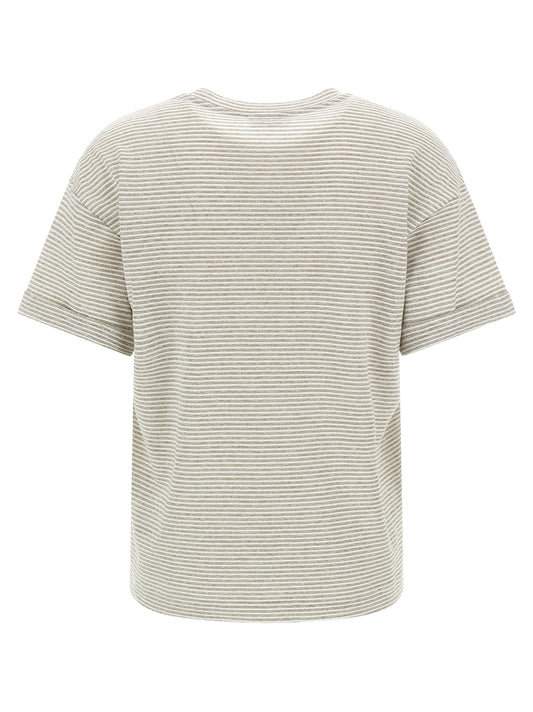 Peserico Lamé Stripes T-shirt