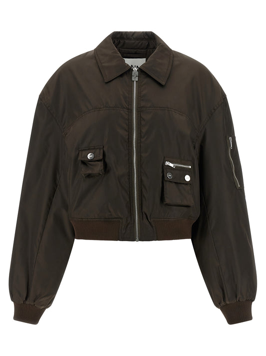 Ganni Duchesse Nylon Bomber Jacket