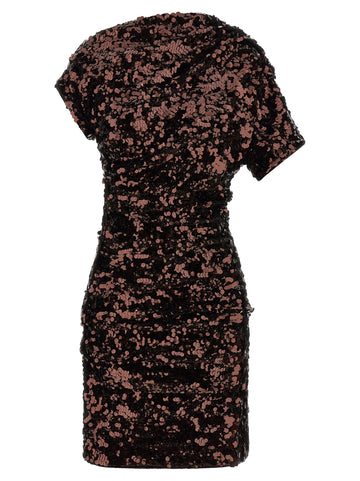 Ganni Brown Sequins Mini Dress