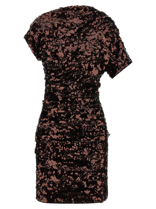 Ganni Brown Sequins Mini Dress